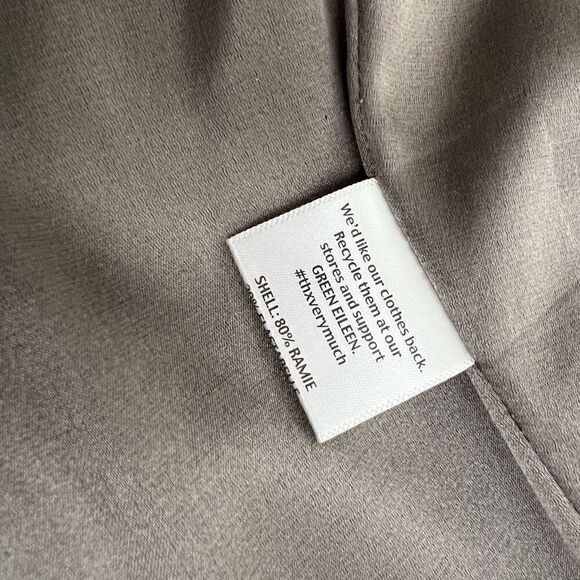 Eileen Fisher Medium Light-weight * Gray Ramie Blend Zip Long Sleeve Jacket Spri - Picture 15 of 16